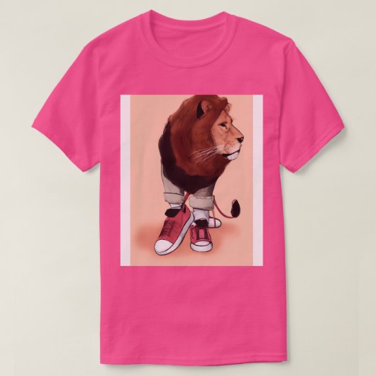 Leeuw met Sneakers T-shirt (Design voorkant)