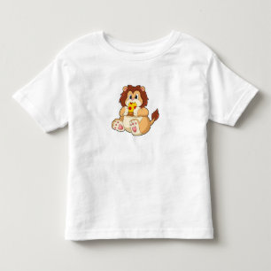 Leeuw met stuk Salami Pizza.PNG Kinder Shirts