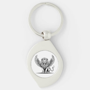 Leeuw met vleugels sleutelhanger