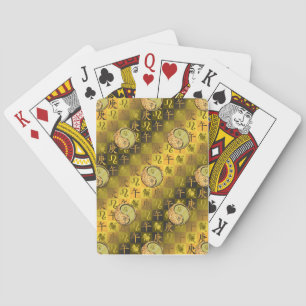 Leeuw & Metalen Paard Pokerkaarten
