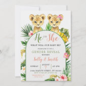 Leeuw of Leeuwin Geslacht Onthulling Uitnodiging (Voorkant)