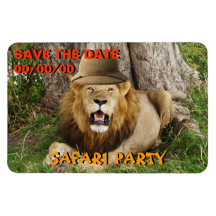 Leeuw op Maasai Mara 1 Save-the-Date Magneet