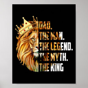 Leeuw Papa De Man De Mythe De Legende Opa Vader Poster
