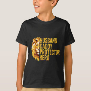 Leeuw Papa Grappige Man Daddy Beschermer Held Vade T-shirt