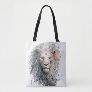 Leeuw Portret Dier Schilderen Wildlife Buiten Draagtas