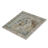 Leeuw Portret Mozaïek Kunst Tegeltje (Zijkant)