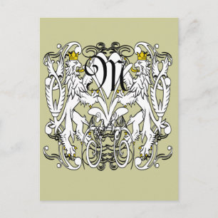 Leeuw Rampant Renaissance Bruiloft Briefkaart