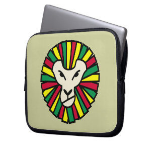 Leeuw Rastafariaanse vlag Laptop Sleeve