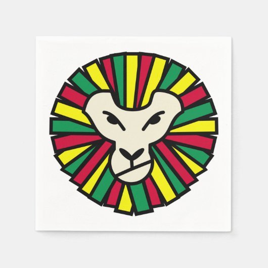 Leeuw Rastafariaanse vlag Servet (Voorkant)