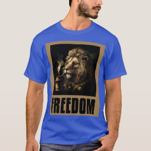 Leeuw roken pijp vrijheid t-shirt