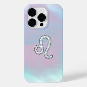 Leeuw Sterrenbeeld in Pastel Moederdiamant Stijl Case-Mate iPhone 14 Pro Hoesje