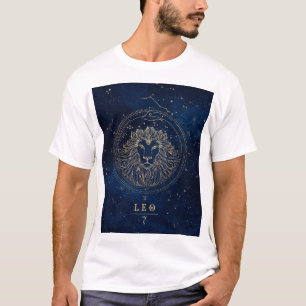 Leeuw sterrenbeeld Leeuw in namaakgoud op nachteli T-shirt