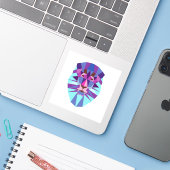 Leeuw Sticker (Laptop met iPhone)