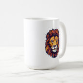 Leeuw sticker koffiemok (Voorkant rechts)