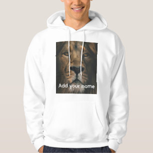 Leeuw t shirt print met bewerkbare tekst
