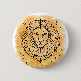 Leeuw teken ronde button 5,7 cm