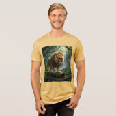 Leeuw  Tri-Blend shirt (Voorkant volledig)