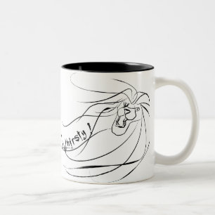 leeuw tweekleurige koffiemok