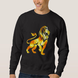 leeuw van Artsy Hippie Groovy Trippy Retro Lion Trui