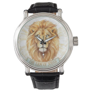 Leeuw van Juda Bijbelse Aquarel Horloge
