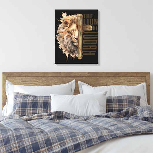 Leeuw van Juda Canvas Kunst (Insitu (Slaapkamer))