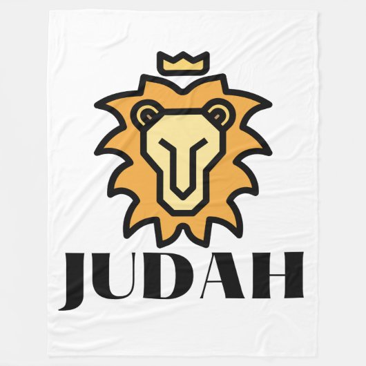 Leeuw van Juda Geloof Gebaseerd Fleece Deken (Voorkant)