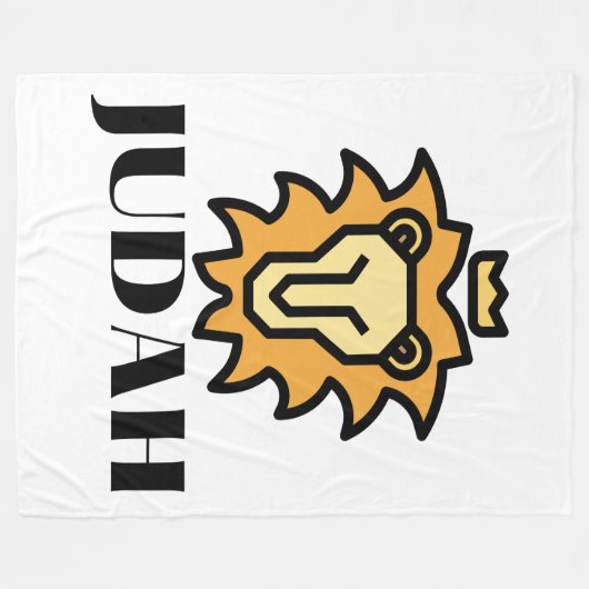 Leeuw van Juda Geloof Gebaseerd Fleece Deken (Voorkant (Horizontaal))