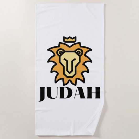 Leeuw van Juda Geloof gebaseerde strandlaken (Voorkant)