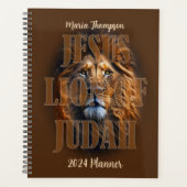 Leeuw van Juda gepersonaliseerde aangepaste tekst Planner (Voorkant)