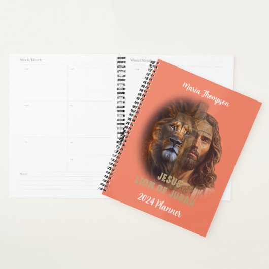 Leeuw van Juda gepersonaliseerde aangepaste tekst Planner (Display)