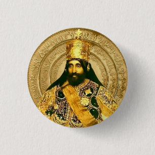 Leeuw van Juda Jah Army Haile Selassie Rasta Roots Ronde Button 3,2 Cm