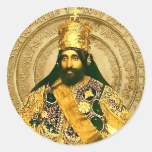 Leeuw van Juda Jah Army Haile Selassie Rasta Roots Ronde Sticker
