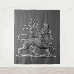 Leeuw van Juda Jah Army INI Haile Selassie Rasta Wandkleed