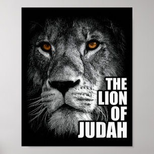Leeuw Van Juda Jezus Christelijk Geloof Boven Angs Poster