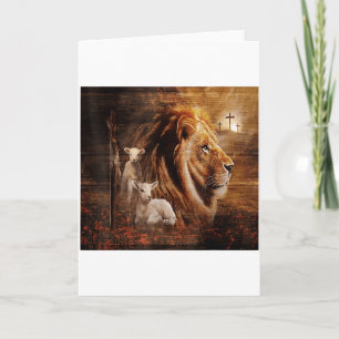 Leeuw Van Juda Lam God Kruis Jezus Licht God  Kaart