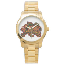 Leeuw van Juda Oversized Gouden Armband Horloge