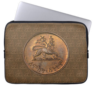 Leeuw van Juda Selassie Rasta Reggae Afrika Roots Laptop Sleeve
