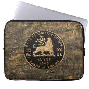 Leeuw van Juda Selassie Rasta Reggae Afrika Roots Laptop Sleeve