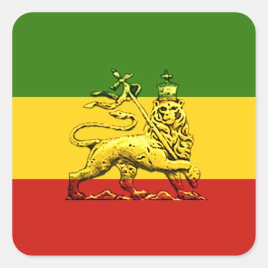 Leeuw van Judah Sicker Vierkante Sticker (Voorkant)