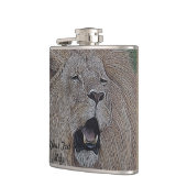 leeuw voor de grote kattenliefhebber heupfles (Links)