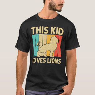 leeuw voor kinderen jongens Afrikaanse Safari dier T-shirt