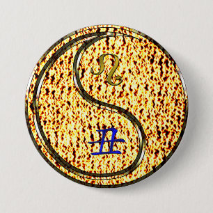 Leeuw & Vuur Os Ronde Button 7,6 Cm