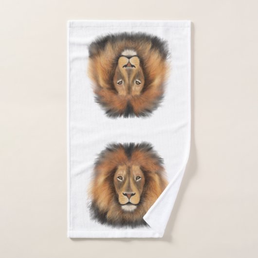 leeuw waterverf Leo koning safari dier oerwoud kat Bad Handdoek (Handdoek)
