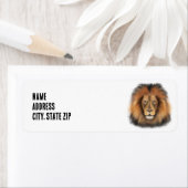 leeuw waterverf Leo koning safari dier oerwoud kat Etiket (Insitu)