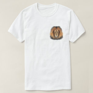 leeuw waterverf Leo koning safari dier oerwoud kat T-shirt