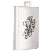 Leeuw Wild Animal Natuur Illustratie Art Tattoo Flacon (Rechts)