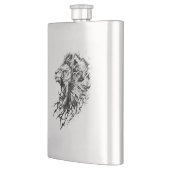 Leeuw Wild Animal Natuur Illustratie Art Tattoo Flacon (Links)