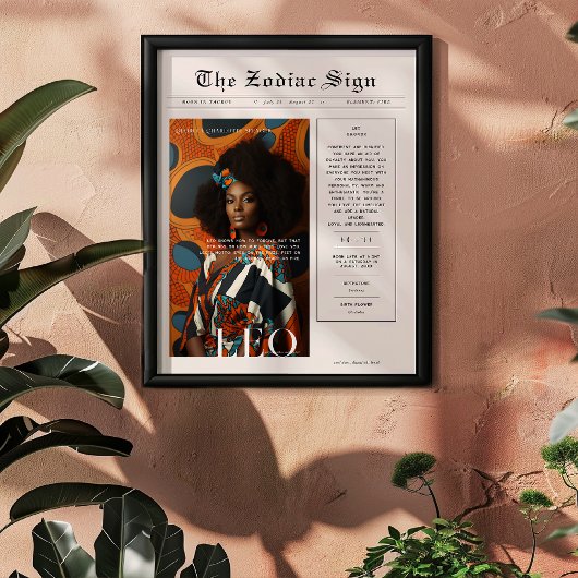 Leeuw | Zodiac Astrology Fotokrant Poster