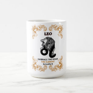 Leeuw Zodiac Koninklijkheid   Omarm de Brul Vuur E Koffiemok