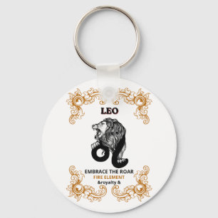 Leeuw Zodiac Koninklijkheid Omarm de Brul Vuur E Sleutelhanger